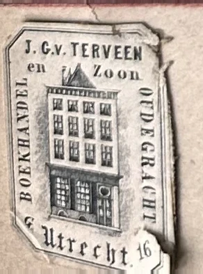 Sluitzegel Boekhandel J.G. van Terveen en Zoon, Utrecht