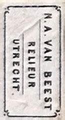 Sluitzegel N.A. van Beest, Boekbinder Utrecht