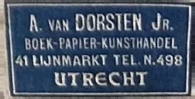 A. van Dorsten Jr. – Boek-, Papier- en Kunsthandel Utrecht