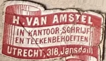 Sluitzegel H. Van Amstel – Kantoor- en Teekenbehoeften Utrecht