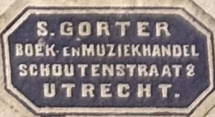 Sluitzegel S. Gorter Boek- en Muziekhandel Utrecht