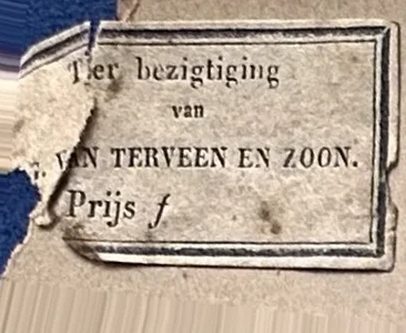 Sluitzegel Van Terveen en Zoon – Ter Bezigtiging