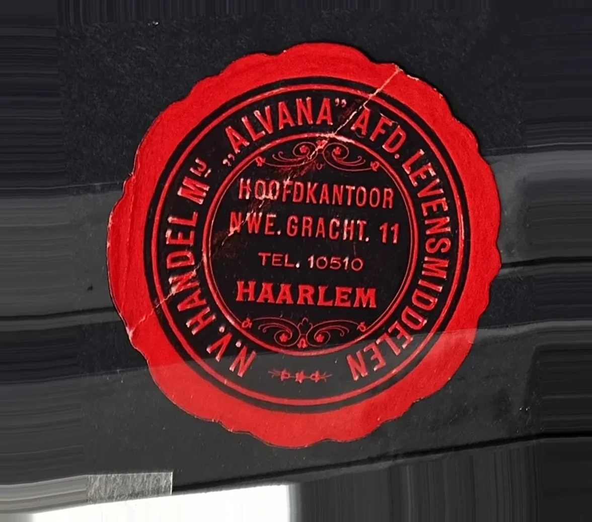 Sluitzegel N.V. Handel Mij. Alvana – Levensmiddelen, Haarlem