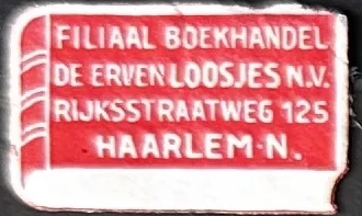 Sluitzegel Filiaal Boekhandel De Erven Loosjes N.V. Haarlem