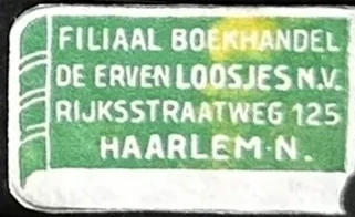 Sluitzegel Filiaal Boekhandel De Erven Loosjes N.V., Haarlem