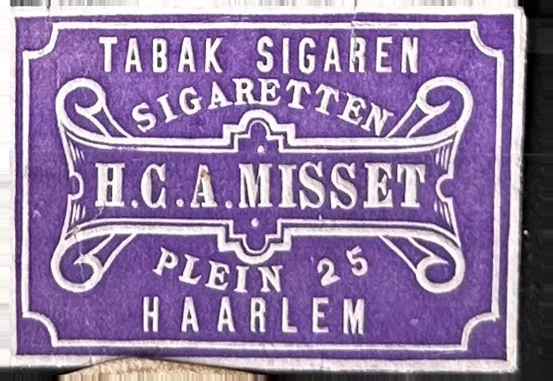 Sluitzegel H.C.A. Misset – Tabak & Sigaren, Haarlem