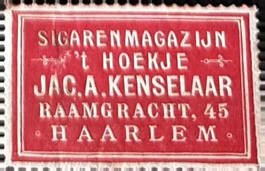 Sigarenmagazijn 't Hoekje – Jac. A. Kenselaar, Haarlem