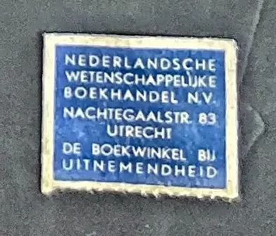 Sluitzegel Nederlandsche Wetenschappelijke Boekhandel Utrecht