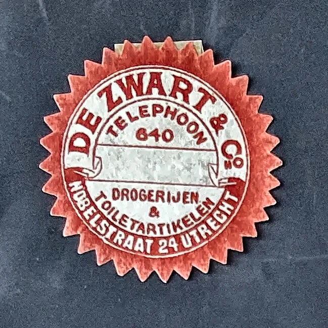Sluitzegel De Zwart & Co. Drogisterij Utrecht
