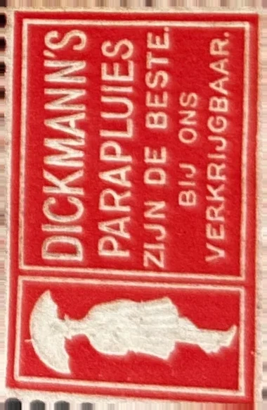 Dickmann's Parapluies – Reclame Sluitzegel