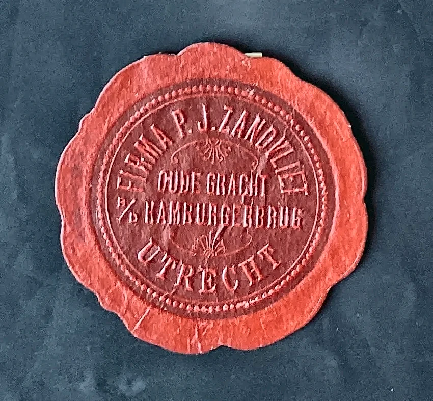 Sluitzegel Firma P.J. Zandvliet – Utrecht