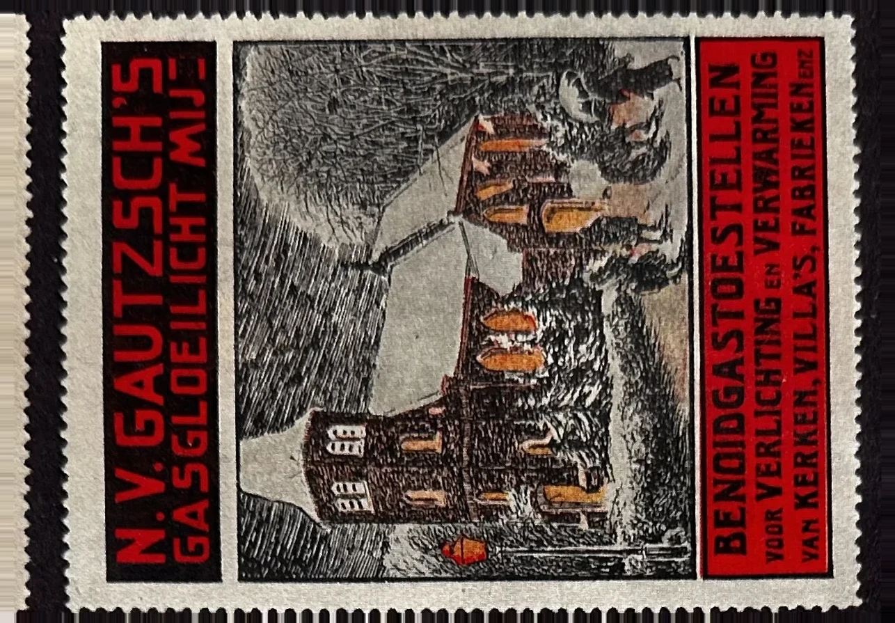 N.V. Gautzsch's Gasgloeilicht Maatschappij – Kerk in de winter