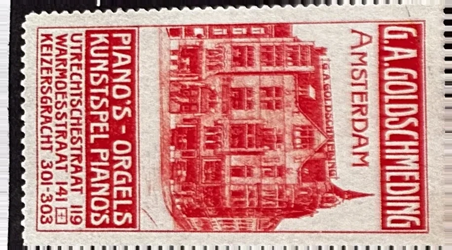 G.A. Goldschmeding – Piano's en Orgels, Amsterdam