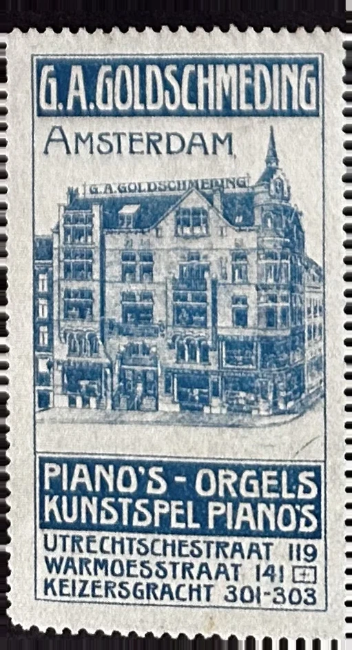 G.A. Goldschmeding – Piano's en Orgels, Amsterdam