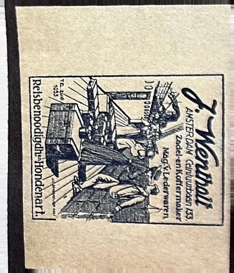J. Wentholt – Zadel- en Koffermaker, Amsterdam