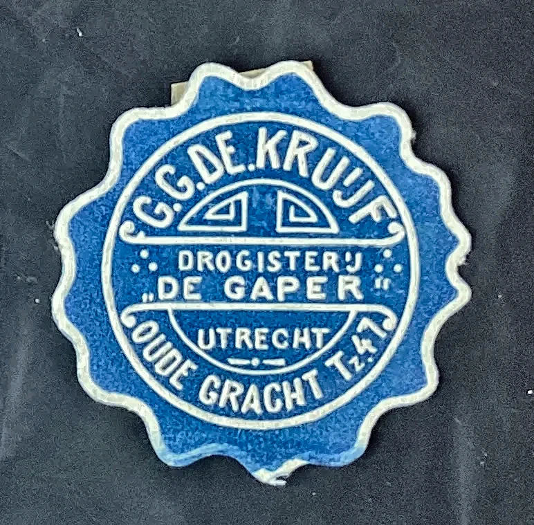 Sluitzegel Drogisterij De Gaper – C.G. de Kruijf, Utrecht