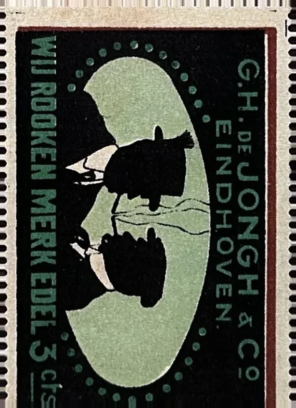 Reclame sluitzegel G.H. de Jongh & Co. – Merk Edel tabak