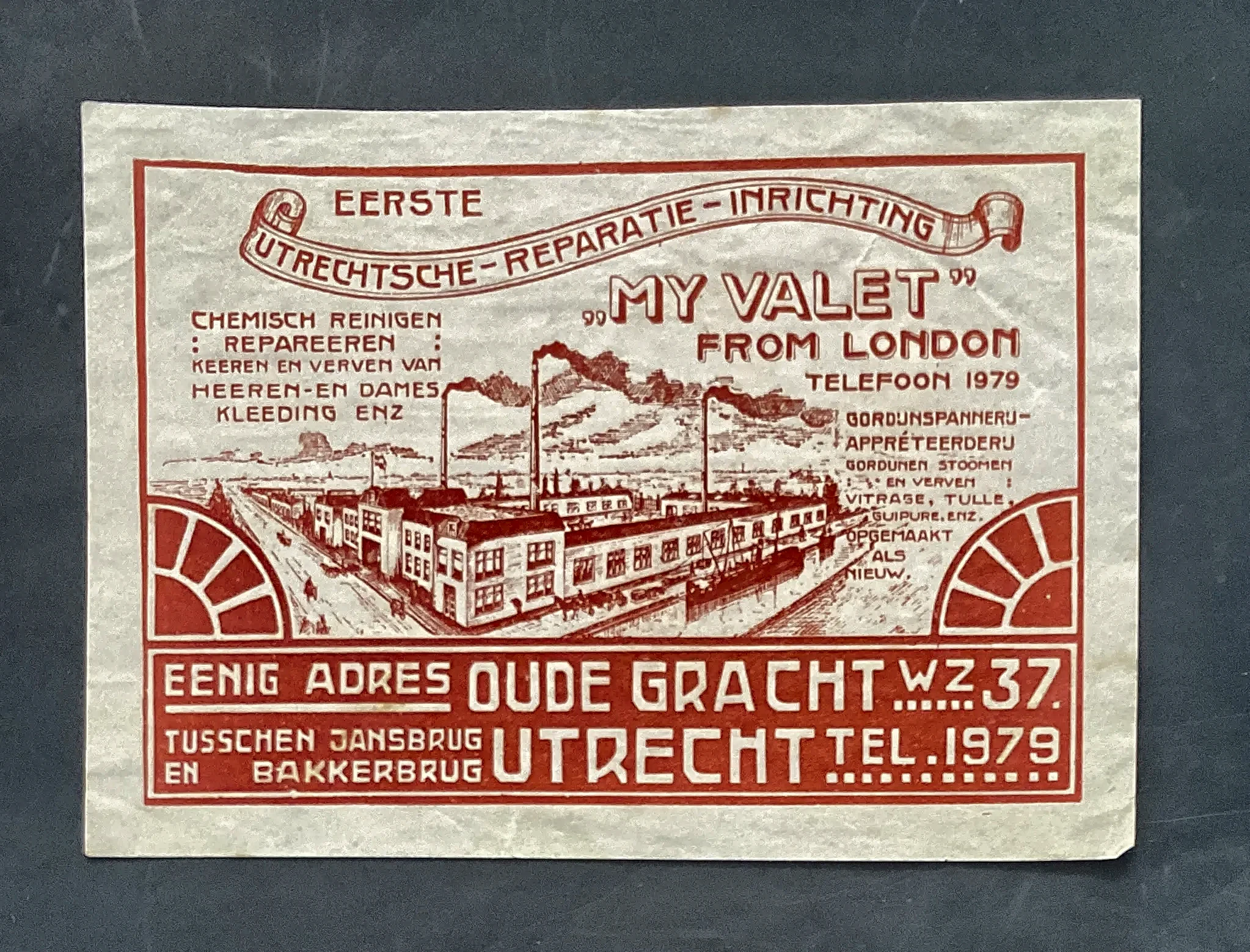My Valet from London – Eerste Utrechtsche Reparatie-Inrichting, Utrecht