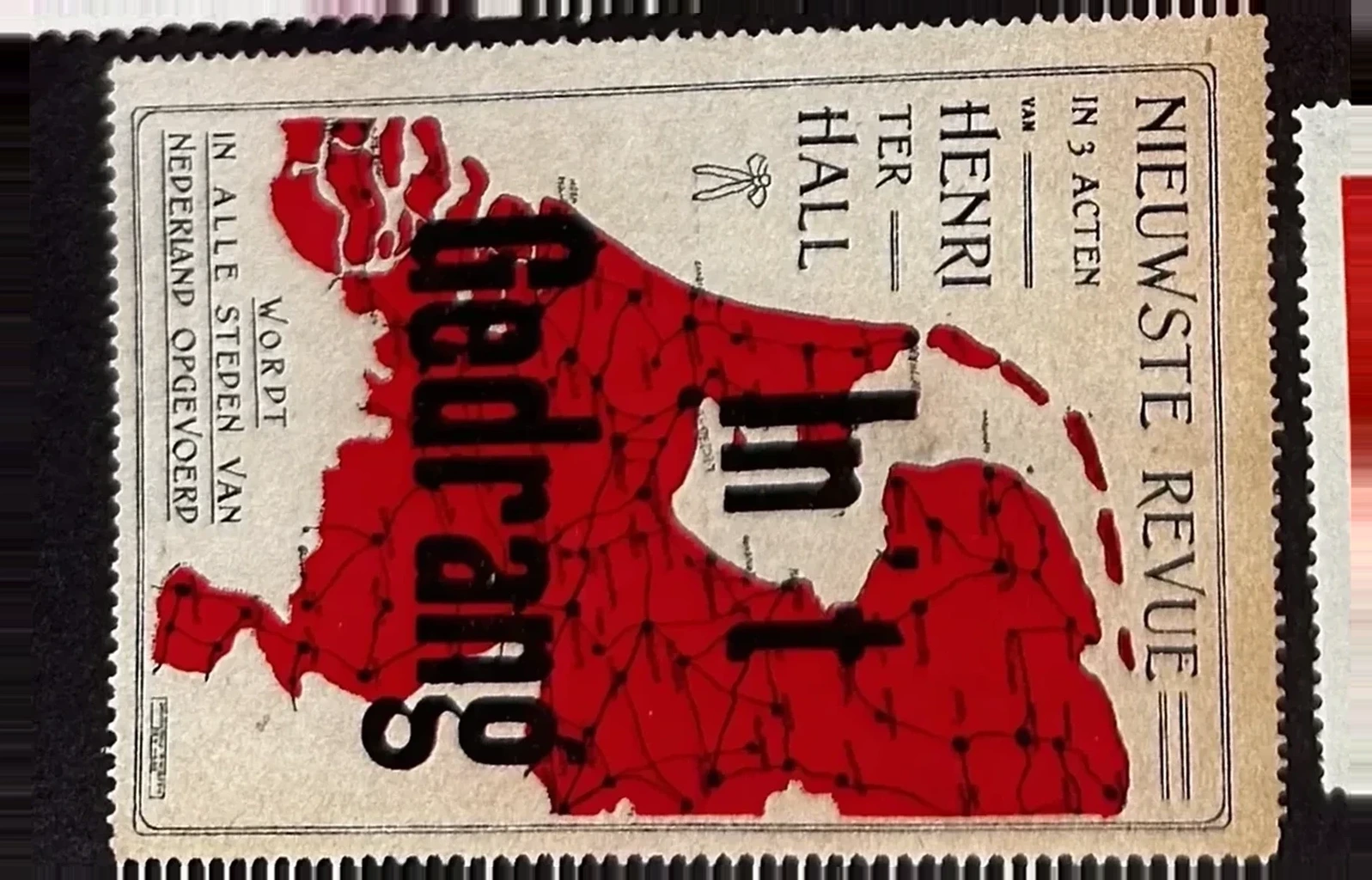 Sluitzegel revue 'In 't Gedrang' van Henri ter Hall