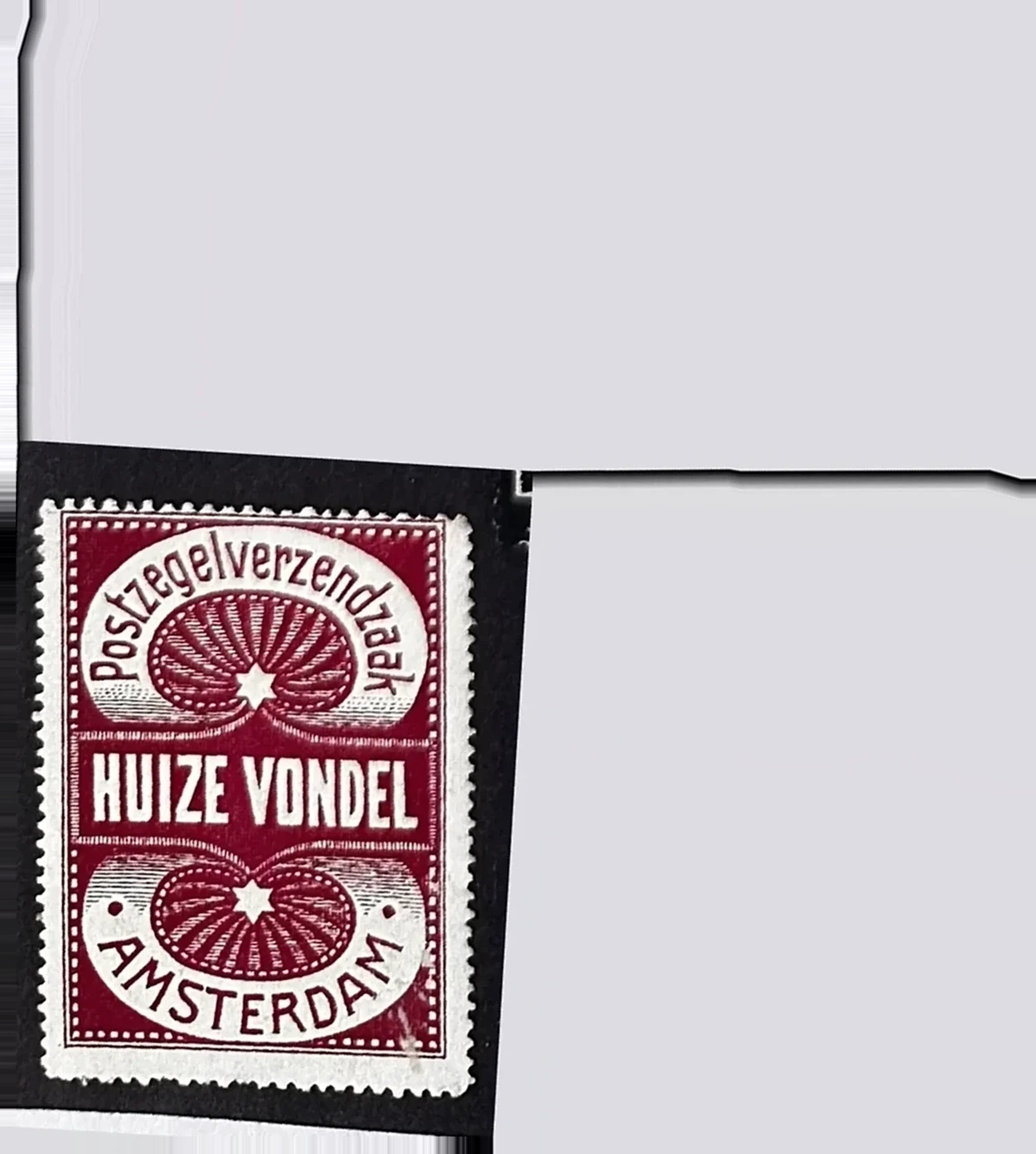 Sluitzegel Huize Vondel – Postzegelverzendingszaak Amsterdam