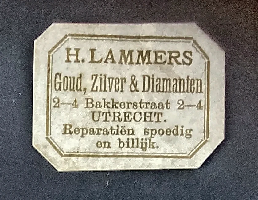 Sluitzegel H. Lammers – Juwelier Utrecht