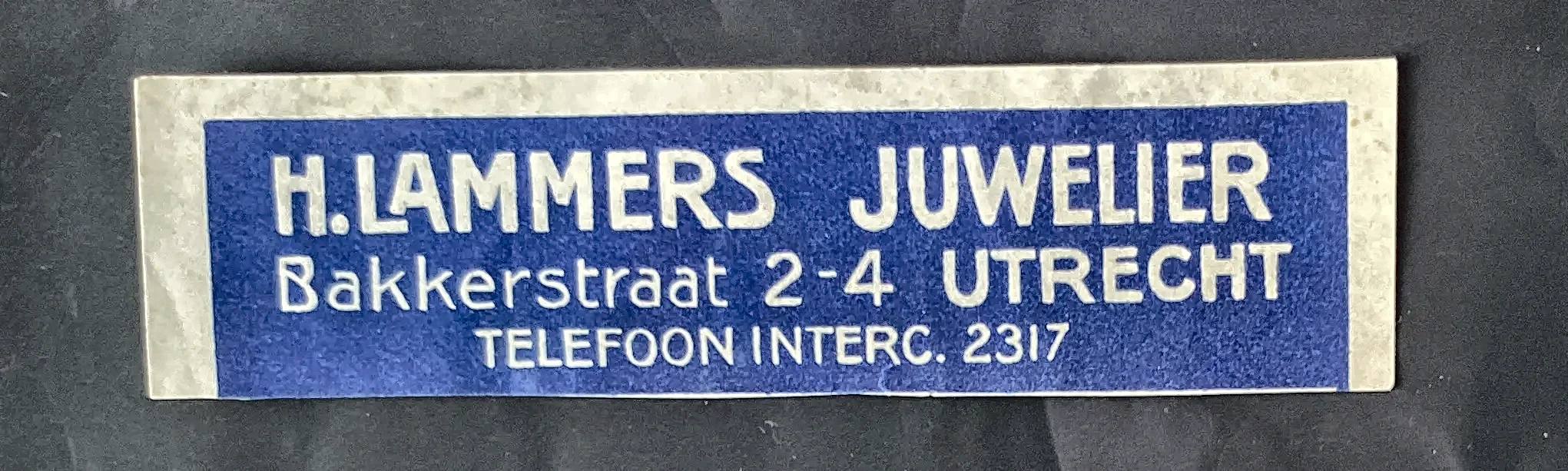 Reclamesluitzegel H. Lammers Juwelier Utrecht