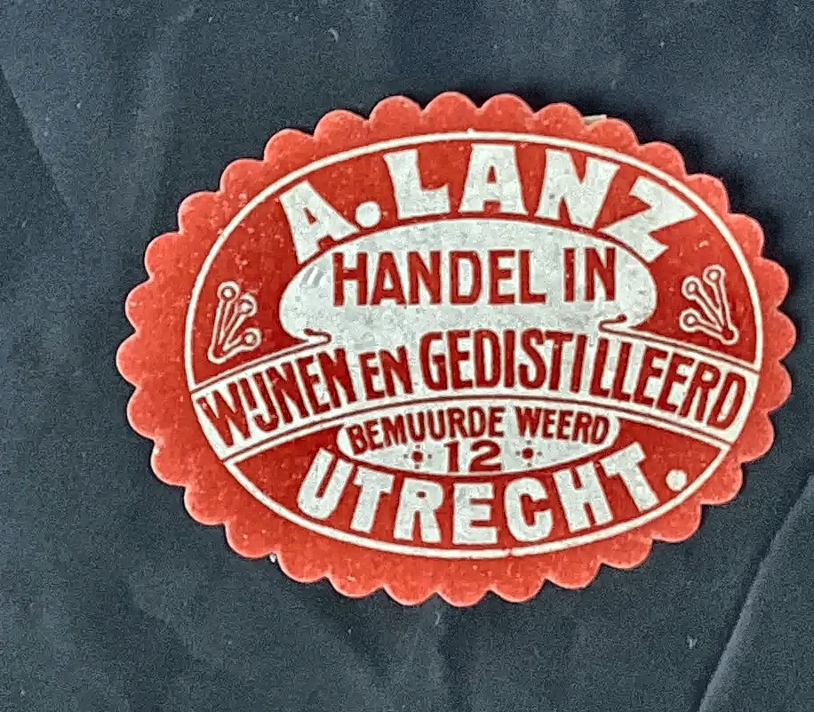 Sluitzegel A. Lanz – Wijn- en Gedistilleerdhandel Utrecht