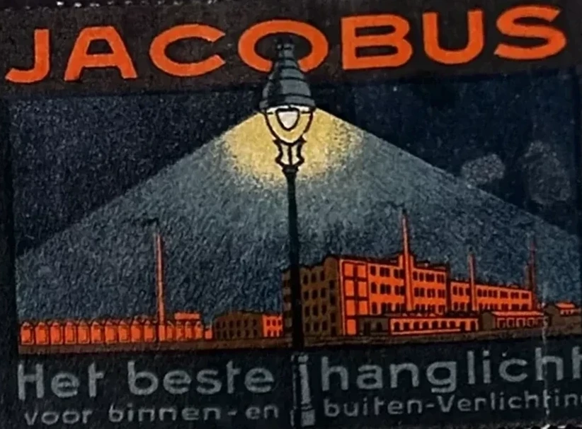 Jacobus Hanglicht – reclamesluitzegel voor binnenverlichting