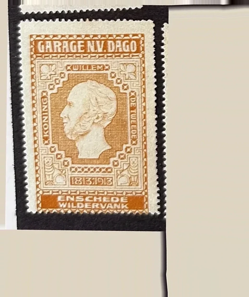 Reclamesluitzegel Garage N.V. Dago – Wildervank (1913)