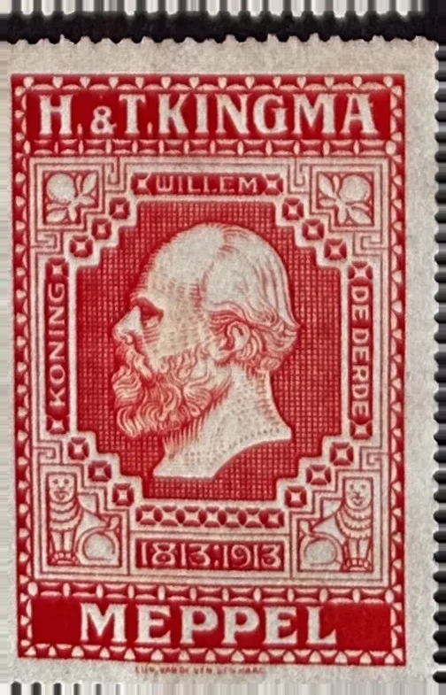 Sluitzegel H. & T. Kingma Meppel – Eeuwfeest 1813-1913
