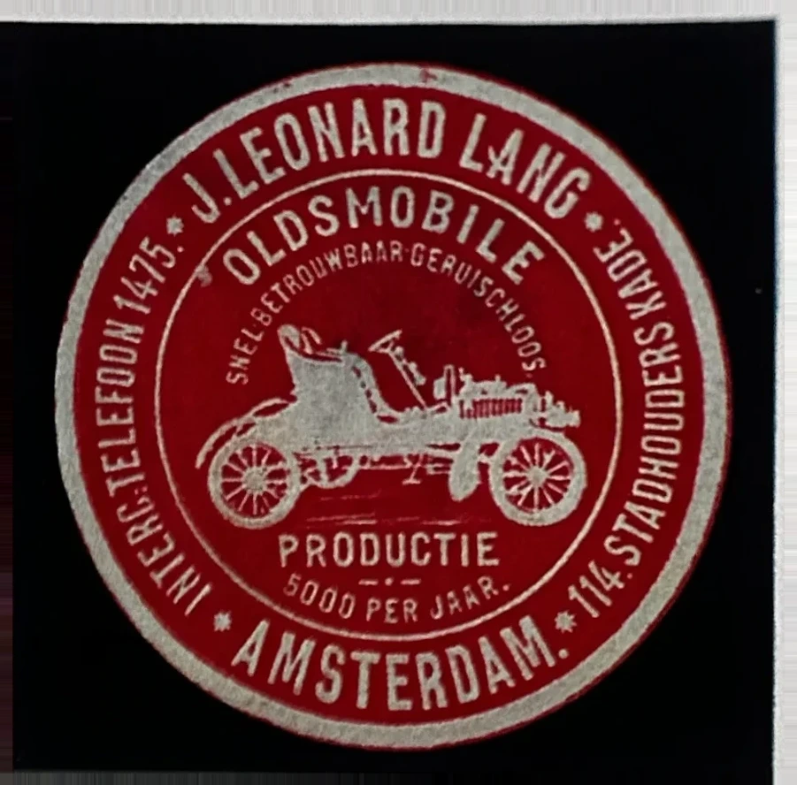 Sluitzegel J. Leonard Lang – Oldsmobile dealer Amsterdam