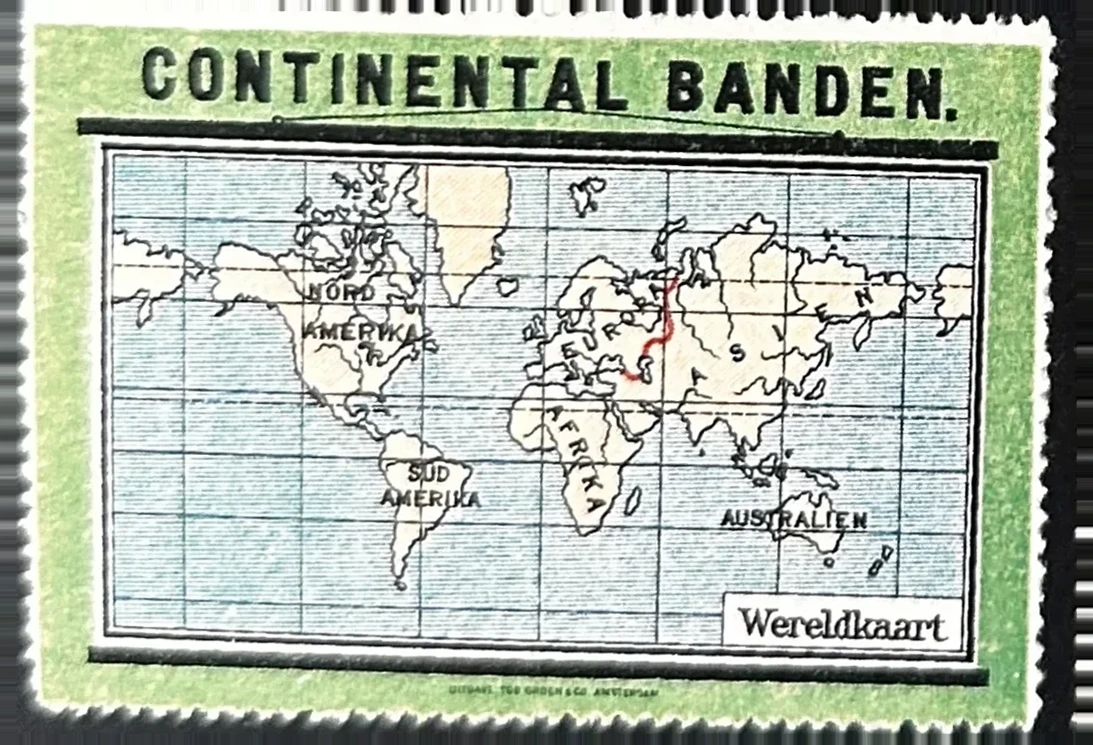 Continental Banden – Wereldkaart sluitzegel