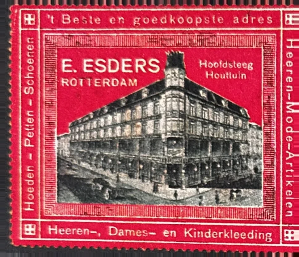 Reclamesluitzegel E. Esders Rotterdam – Kleding en Mode