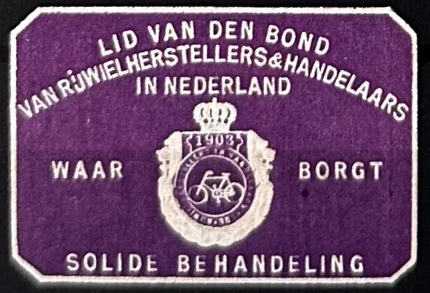 Sluitzegel Bond van Rijwielherstellers en Handelaars in Nederland (1903)