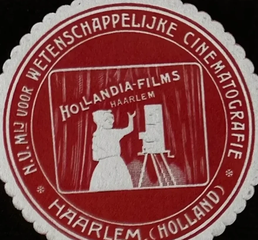 Sluitzegel Hollandia-Films – N.V. Mij. voor Wetenschappelijke Cinematografie, Haarlem