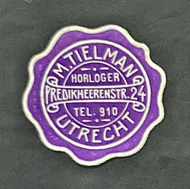 Sluitzegel Horloger M. Tielman, Utrecht