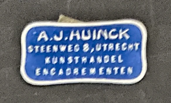 Sluitzegel A.J. Huinck Kunsthandel Utrecht