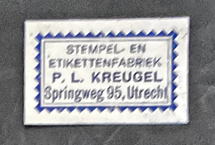 Sluitzegel Stempel- en Etikettenfabriek P.L. Kreugel, Utrecht