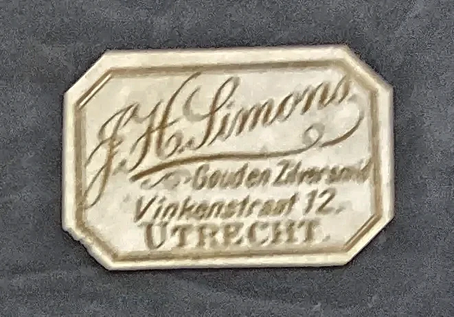 Sluitzegel J.H. Simons – Gouden en Zilversmid Utrecht