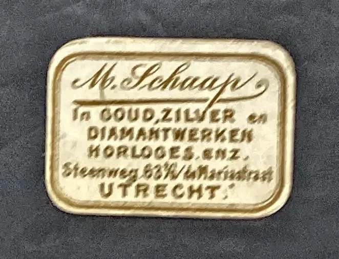 Sluitzegel M. Schaap Juwelier Utrecht