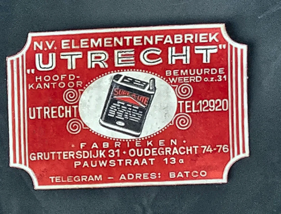 Reclamesluitzegel N.V. Elementenfabriek Utrecht