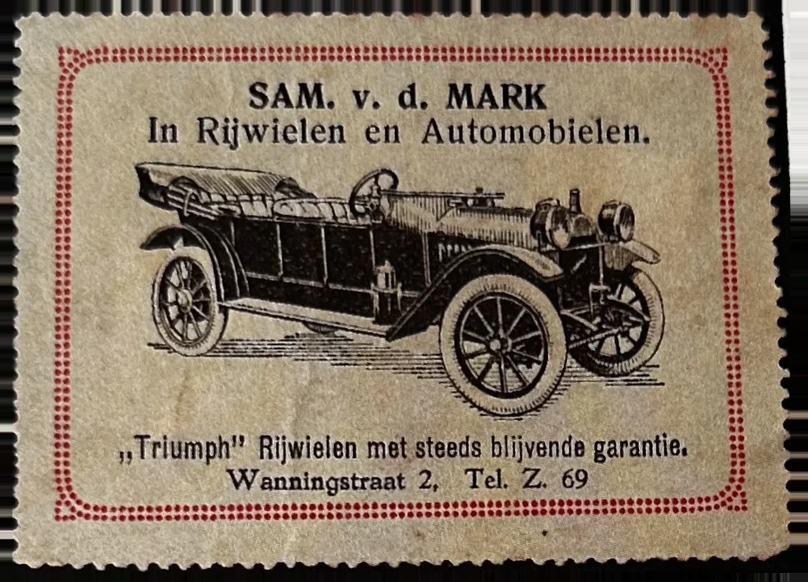 Sluitzegel Sam. v. d. Mark – Rijwielen en Automobielen