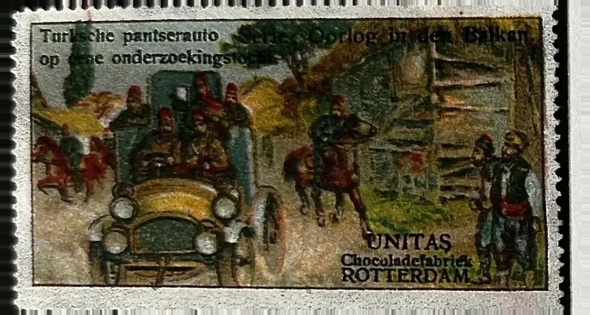 Turksche pantserauto op verkenning – Serie Oorlog in den Balkan