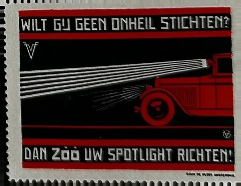 Richt uw spotlight correct — verkeersveiligheidszegel
