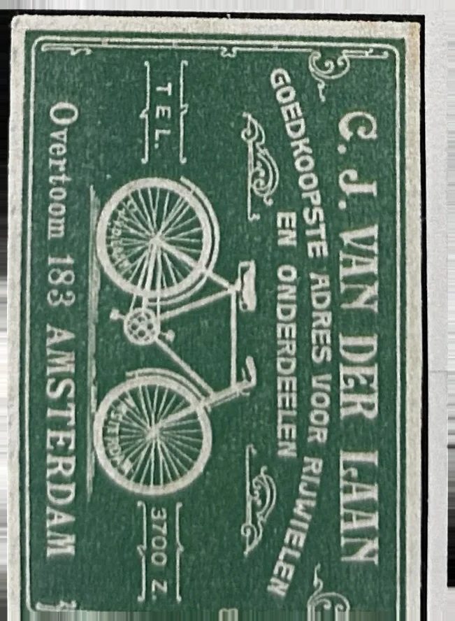 C.J. van der Laan — Rijwielen en Onderdeelen, Amsterdam