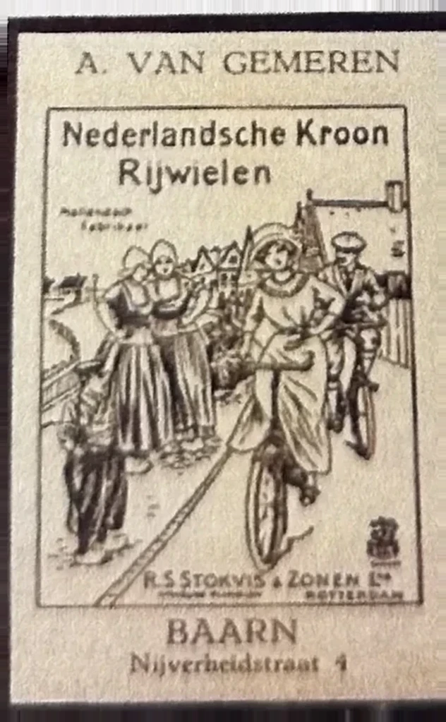 Nederlandsche Kroon Rijwielen – A. van Gemeren, Baarn