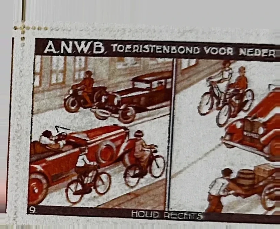 ANWB Verkeersveiligheidszegel nr. 9 – 'Houd Rechts'