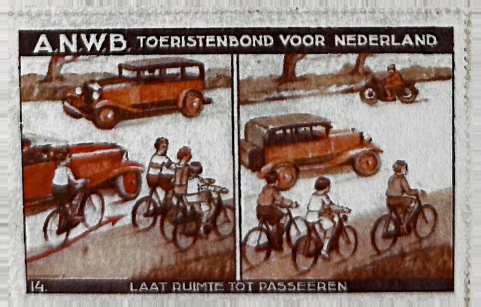 ANWB Verkeersveiligheidszegel nr. 14 – Laat ruimte tot passeeren
