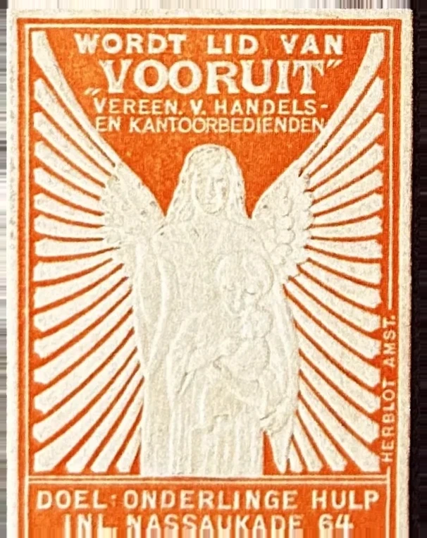 Sluitzegel Vereniging 'Vooruit' – Onderlinge Hulp Handels- en Kantoorbedienden Amsterdam