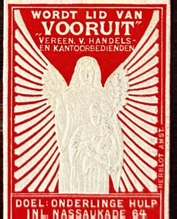 Ledenwervingszegel Vereniging 'Vooruit' Amsterdam